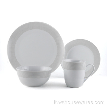 2021 Tableware Dinner Set Porcellana Bianco Stoneware Matrimonio